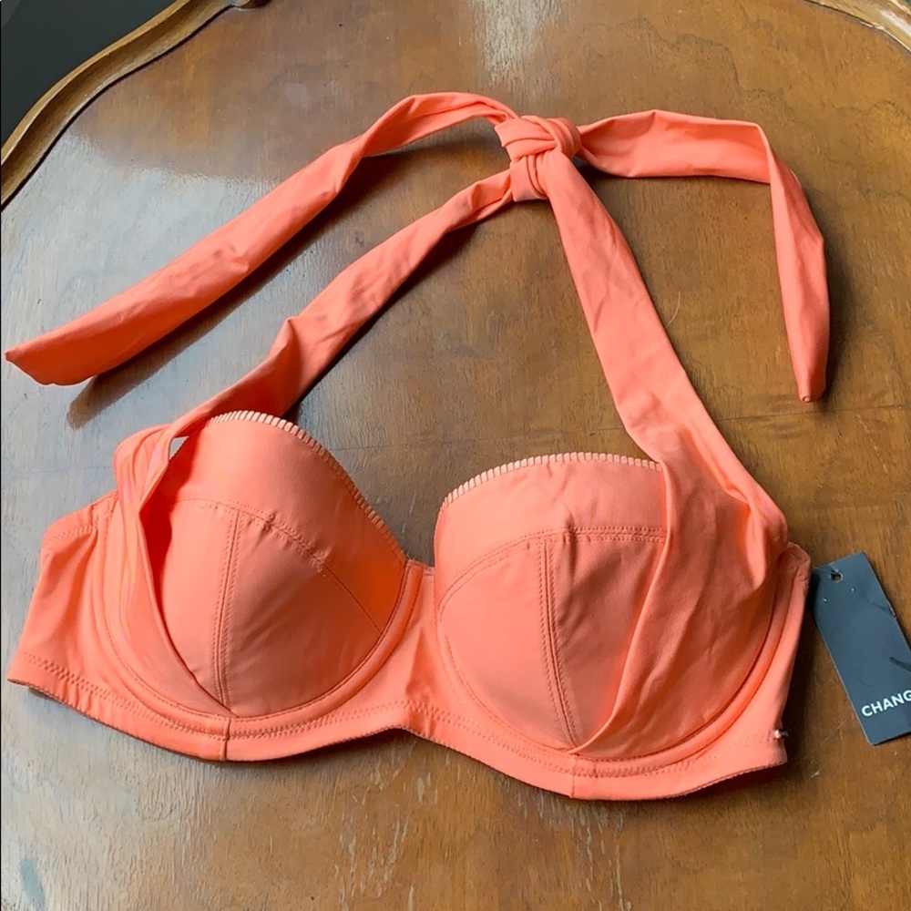 Change padded classic swim bikini top with halter